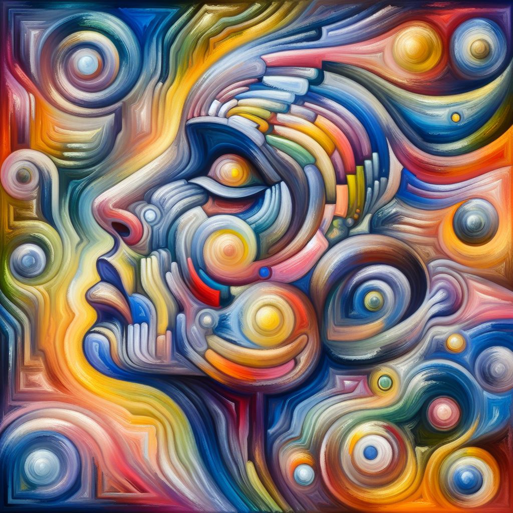 Illustration of a person suffering from synesthesia 